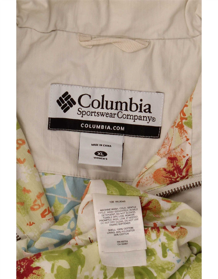 Bomber Columbia pentru femei UK 18 XL, bumbac alb