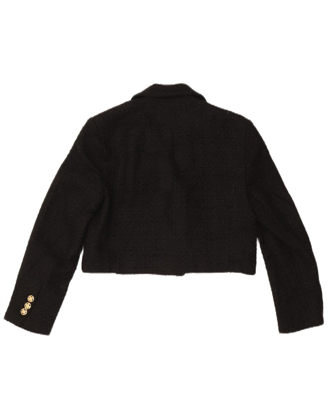 Jachetă Blazer Crop pentru femei Zara UK 16 Poliester negru mare