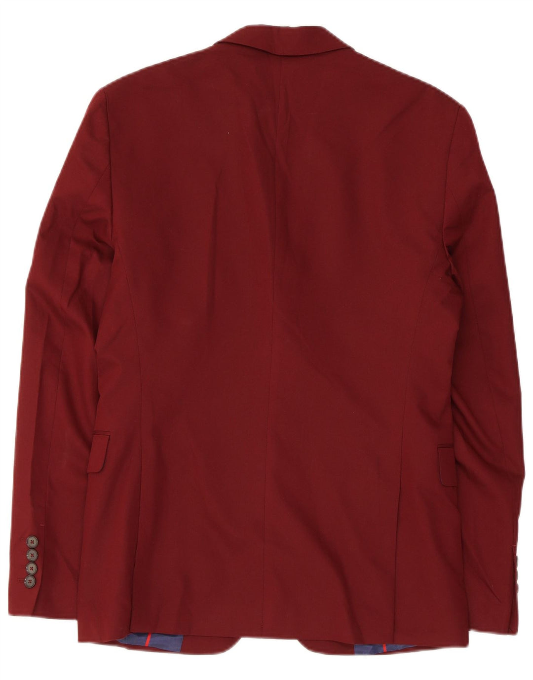 Jachetă blazer pentru bărbați Zara cu 2 nasturi EU 46 Mic Burgundy