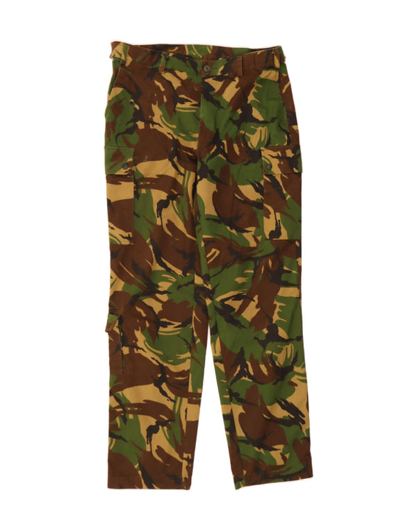 Pantaloni cargo drepți pentru bărbați VINTAGE L38 L34 Camuflaj verde