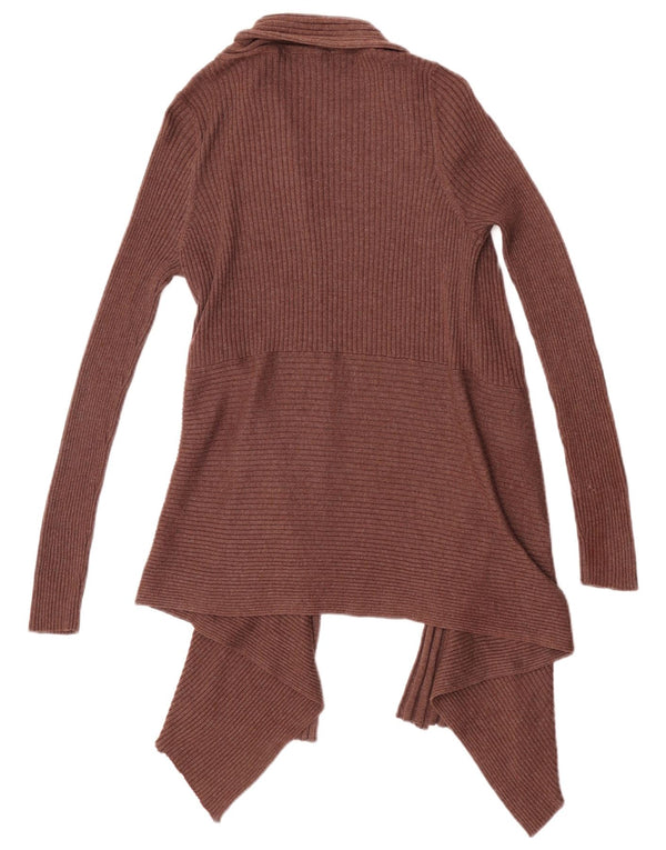 Pulover cardigan deschis asimetric pentru femei Marks & Spencer UK 14 maro mediu