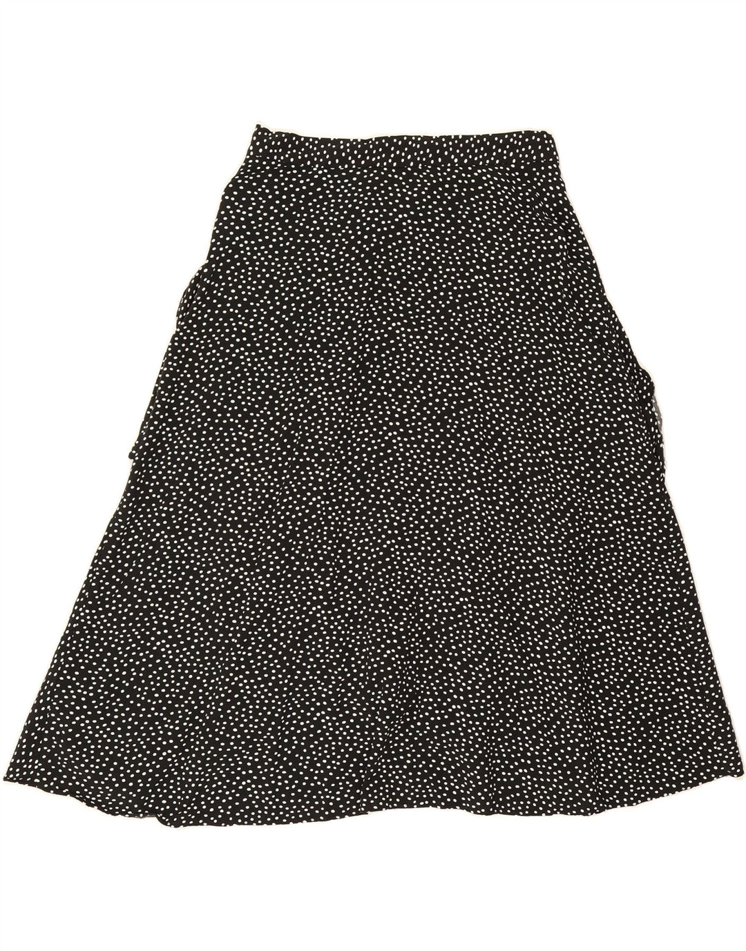 OASIS Womens Ruffle Skirt UK 12 Medium W28  Black Polka Dot Viscose Vintage Oasis and Second-Hand Oasis from Messina Hembry 