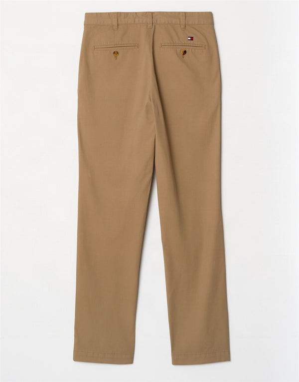 Pantaloni chino drepți pentru bărbați Tommy Hilfiger L31 L32 bumbac kaki