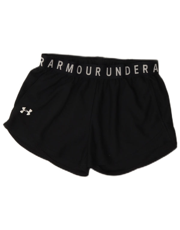 Pantaloni scurți sport Under Armour pentru femei Heat Gear Graphic UK 10 Small Black