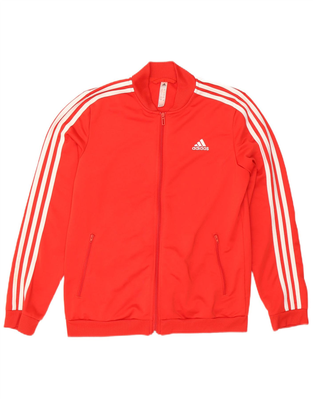 Jachetă de top pentru trening Adidas Primegreen pentru femei UK 12/14 Poliester roșu mediu