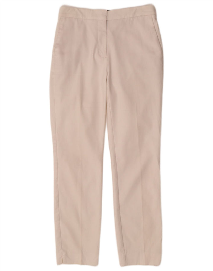 ZARA Pantaloni Chino Drepți Femei Mediu L28 L27 Alb