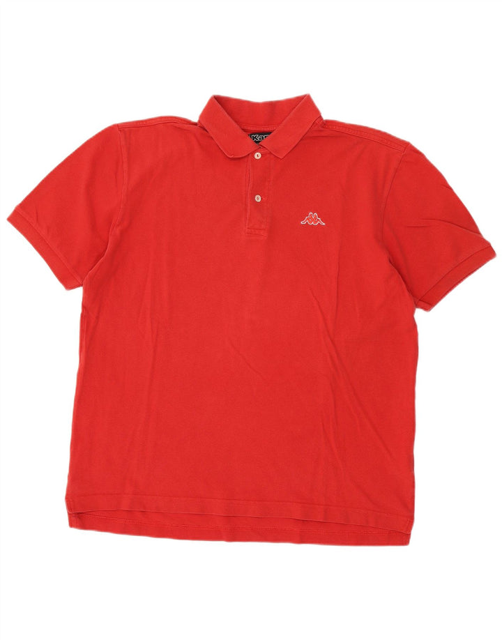 Cămașă polo pentru bărbați Kappa, bumbac roșu mare