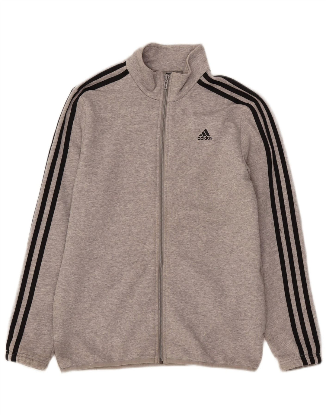 Jachetă de trening pentru băieți Adidas 13-14 ani, bumbac gri