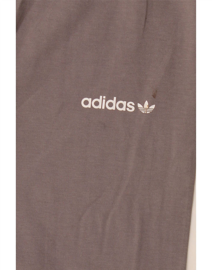 Leggings grafic ADIDAS pentru femei UK 12 bumbac gri mediu