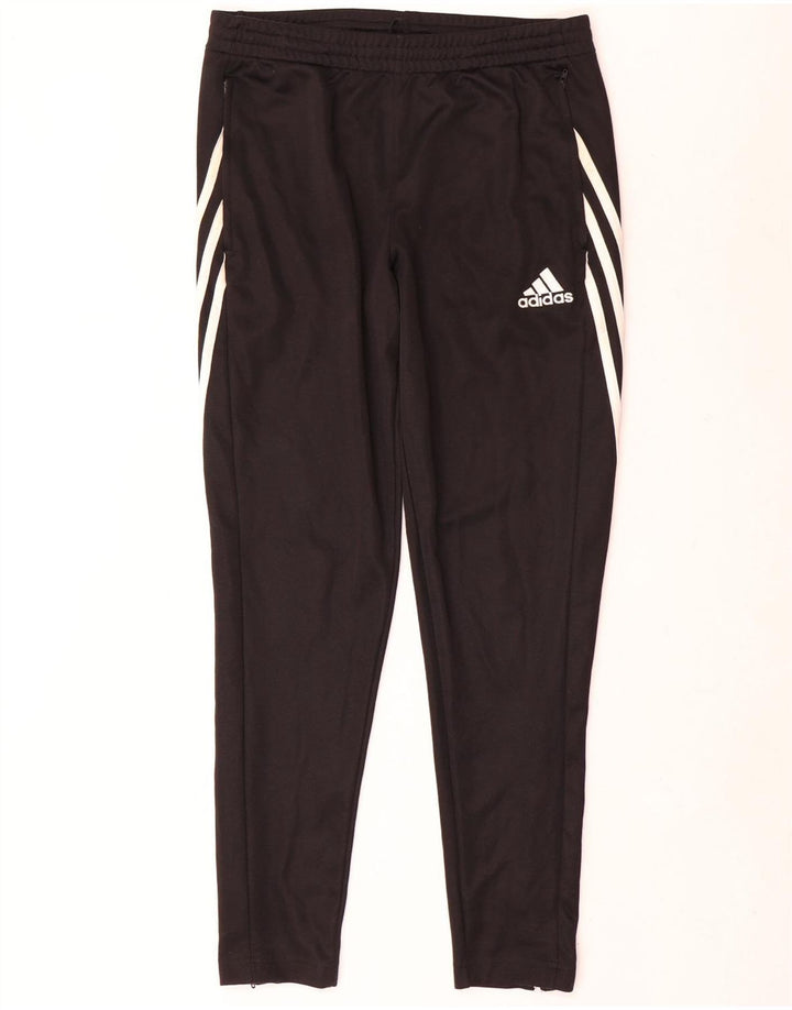 Pantaloni de trening Adidas Climalite pentru bărbați, poliester mediu negru