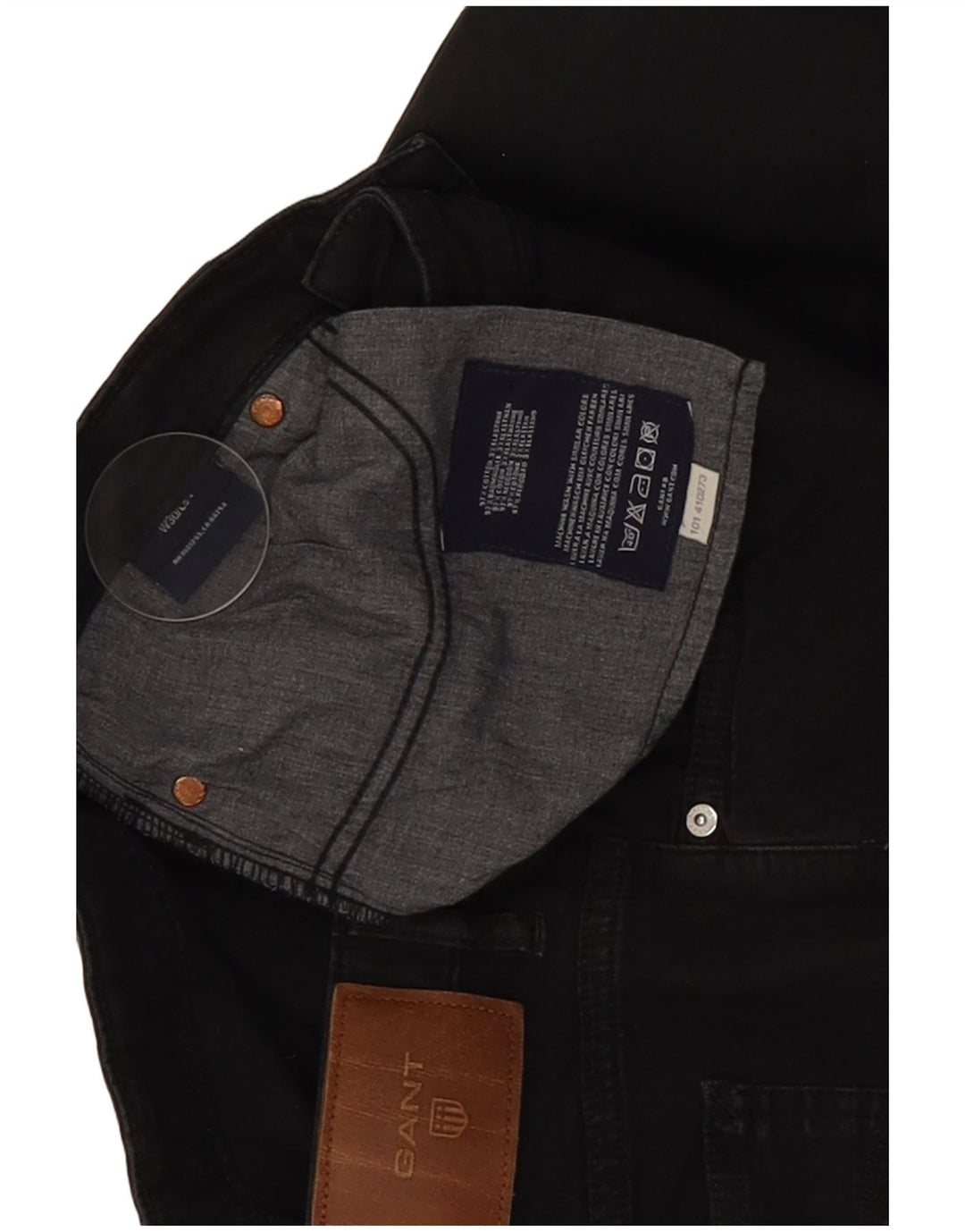 Blugi drepti pentru femei Gant W30 L27 bumbac negru