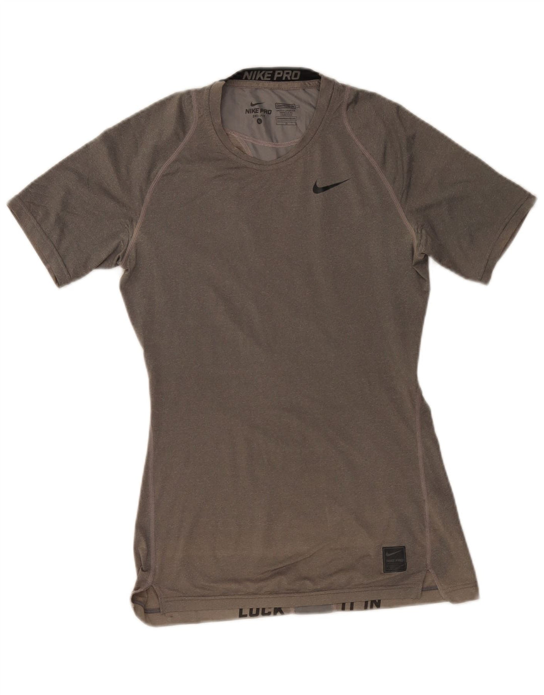 Tricou Nike Dri Fit pentru femei Top UK 14 Large Gri Poliester