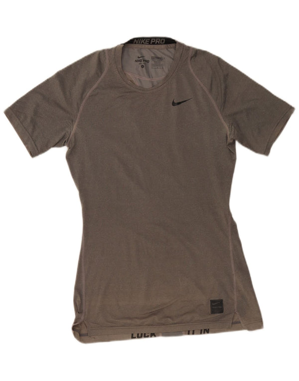 Tricou Nike Dri Fit pentru femei Top UK 14 Large Gri Poliester