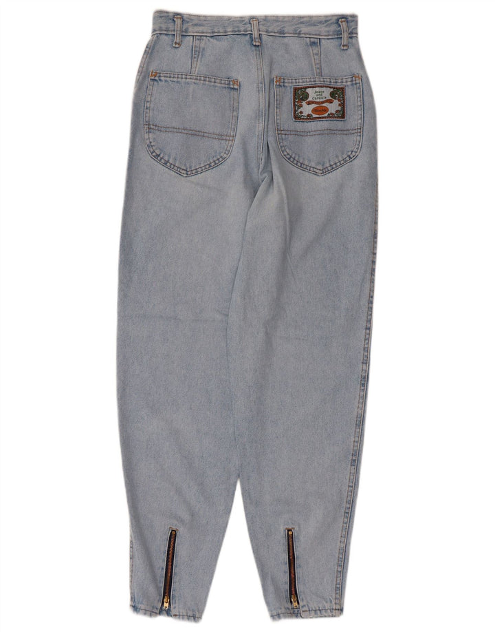 Blugi conici pentru femei VINTAGE cu talie înaltă L29 L27 Albastru