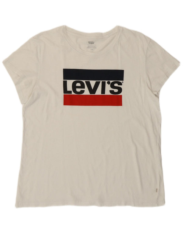 Tricou grafic LEVI'S pentru femei Top UK 16 Large White
