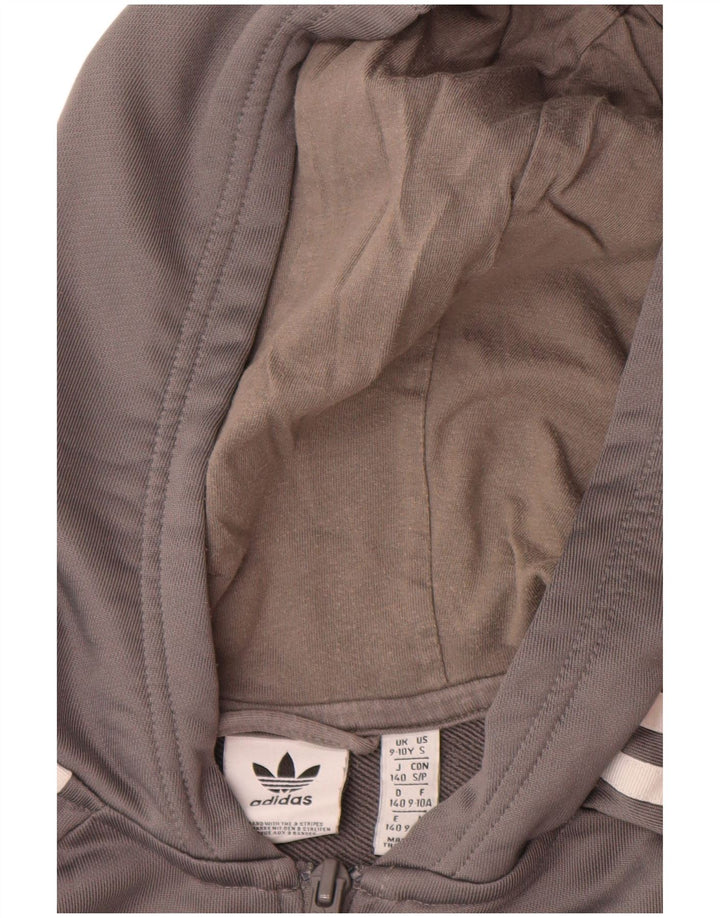 Pulover Adidas pentru băieți Graphic Zip 9-10 ani poliester gri