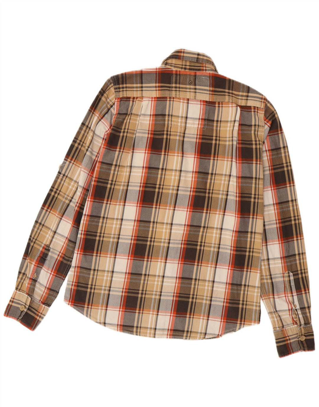 Cămașă de flanel pentru bărbați SUPERDRY, bumbac cu carouri maro mari
