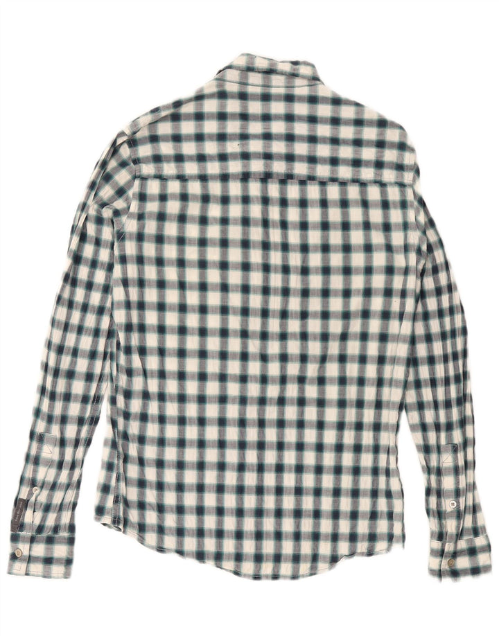 Cămașă Calvin Klein pentru bărbați, bumbac cu carouri verde mediu