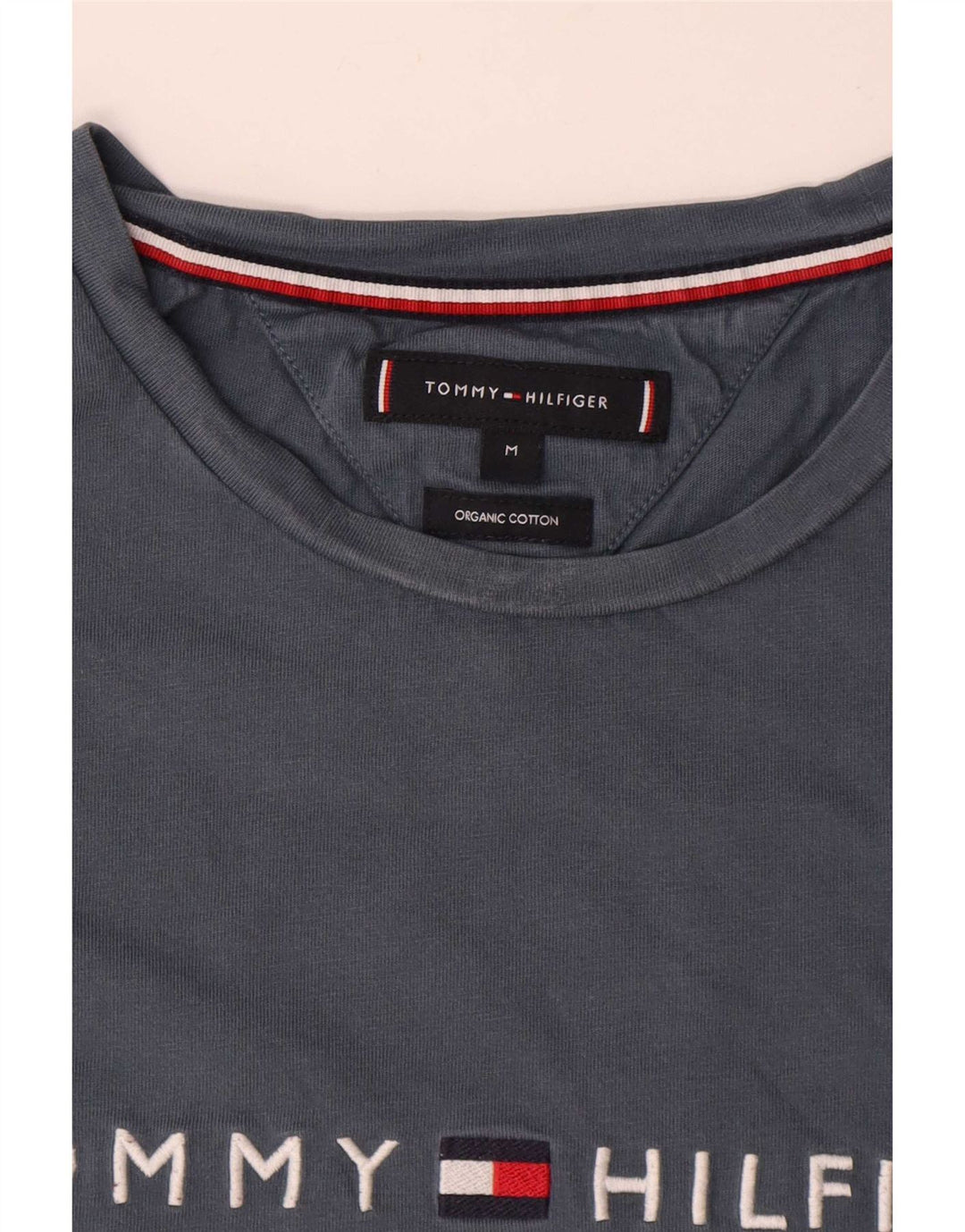 Tricou grafic Tommy Hilfiger pentru bărbați Top din bumbac gri mediu