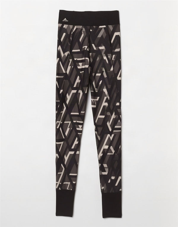 Leggings Climalite Adidas pentru femei UK 8/10 Small Black Geometric