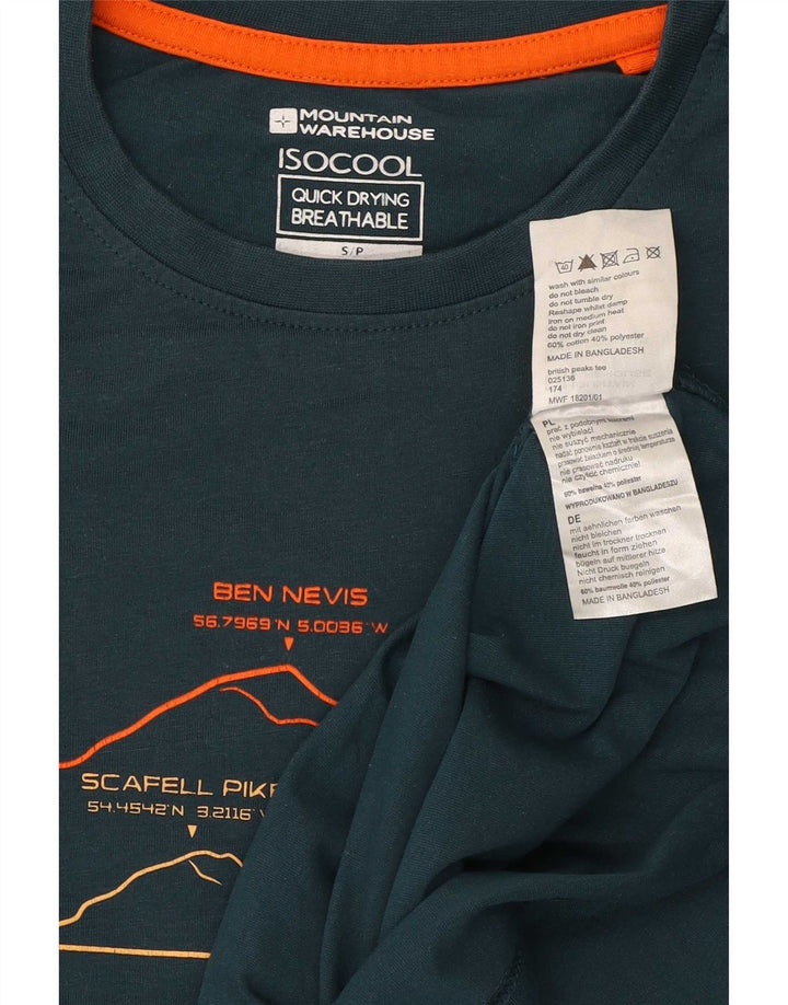 Mountain Warehouse Tricou grafic IsoCool pentru bărbați Top mic, verde, bumbac