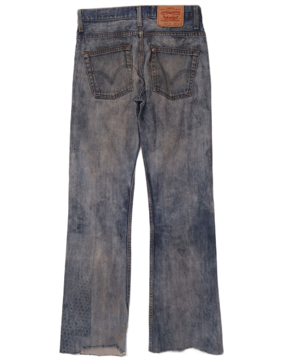 Blugi pentru bărbați Levi's 507 Bootcut W29 L32 Bumbac albastru