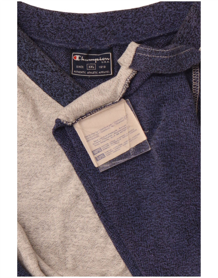 Tricou Bărbați CHAMPION Top 2XL Gri Bumbac Colorblock