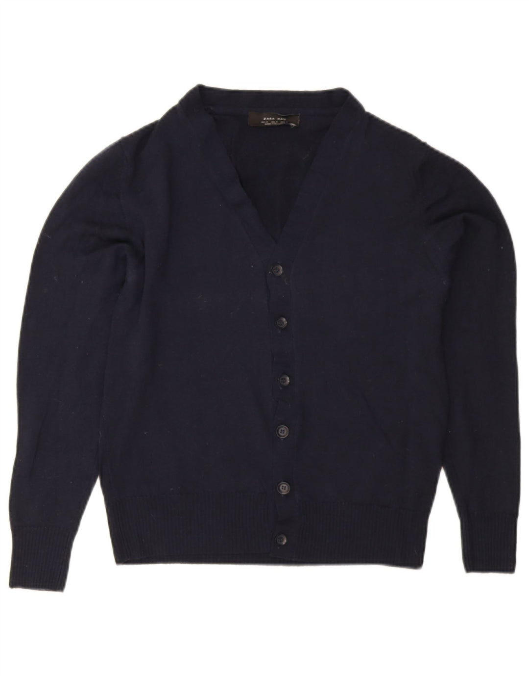 Pulover cardigan pentru bărbați Zara Mediu Lână bleumarin