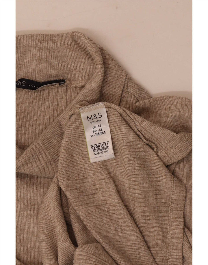 Bluză normală pentru femei Marks & Spencer, UK 14, bumbac mediu bej