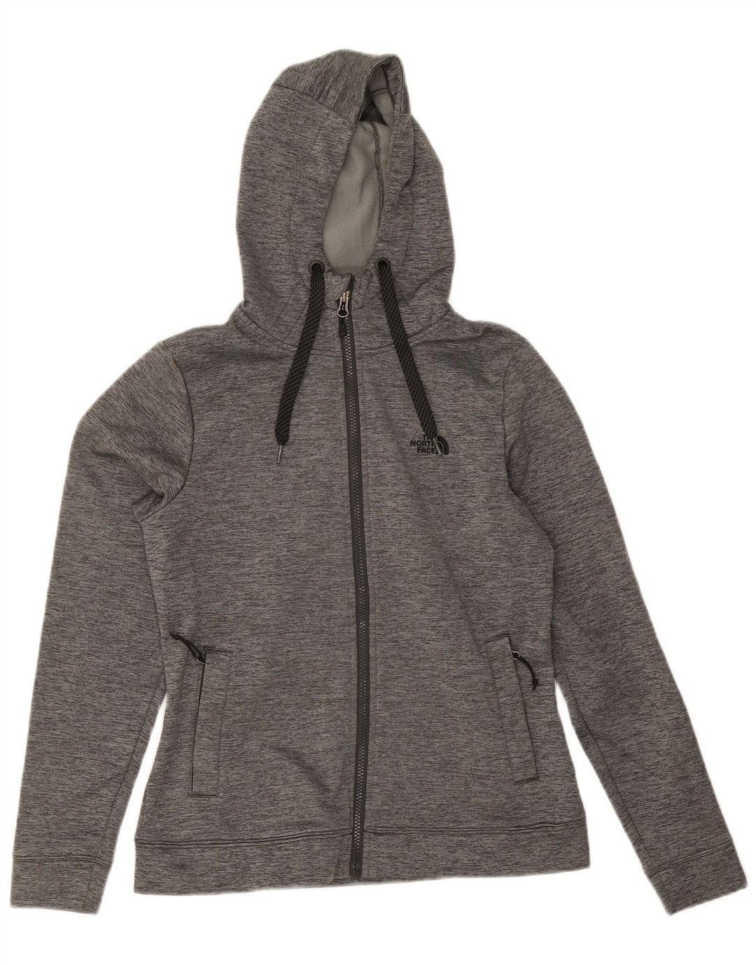 Pulover The North Face pentru femei, cu fermoar, UK 12, poliester gri mediu
