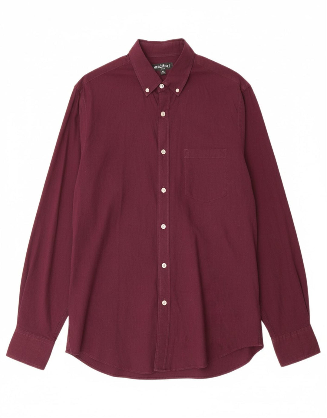 J. CREW Mens Mercantile Flex Shirt Medium Maroon Cotton