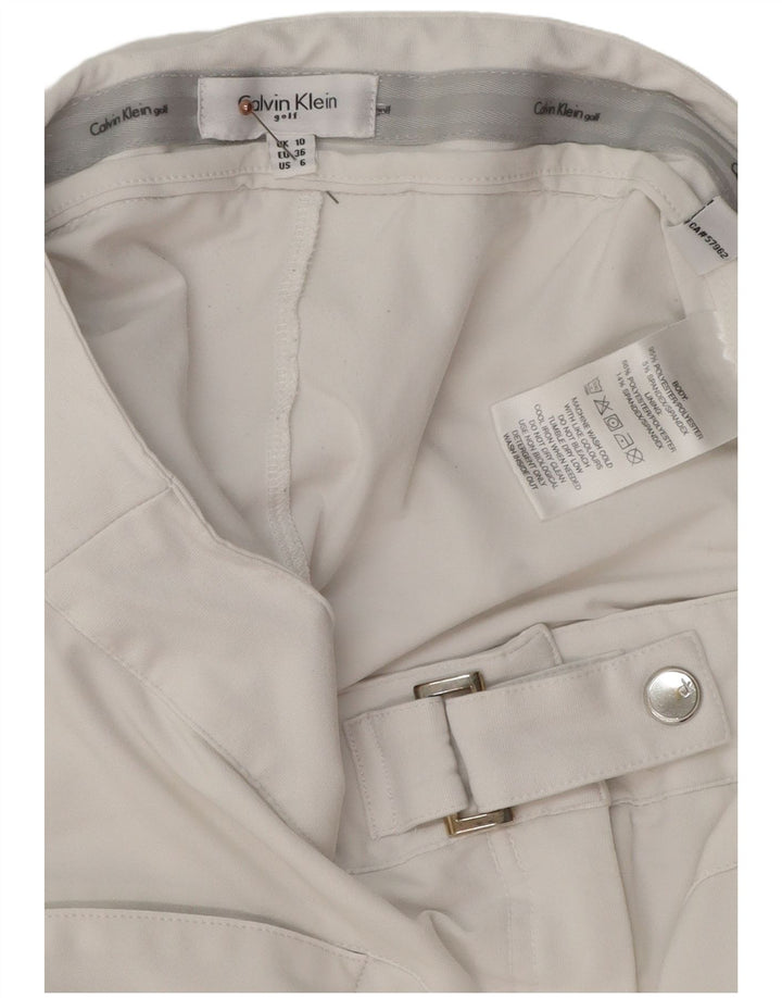 Fusta mini Calvin Klein pentru femei UK 10 Small W28 Poliester alb