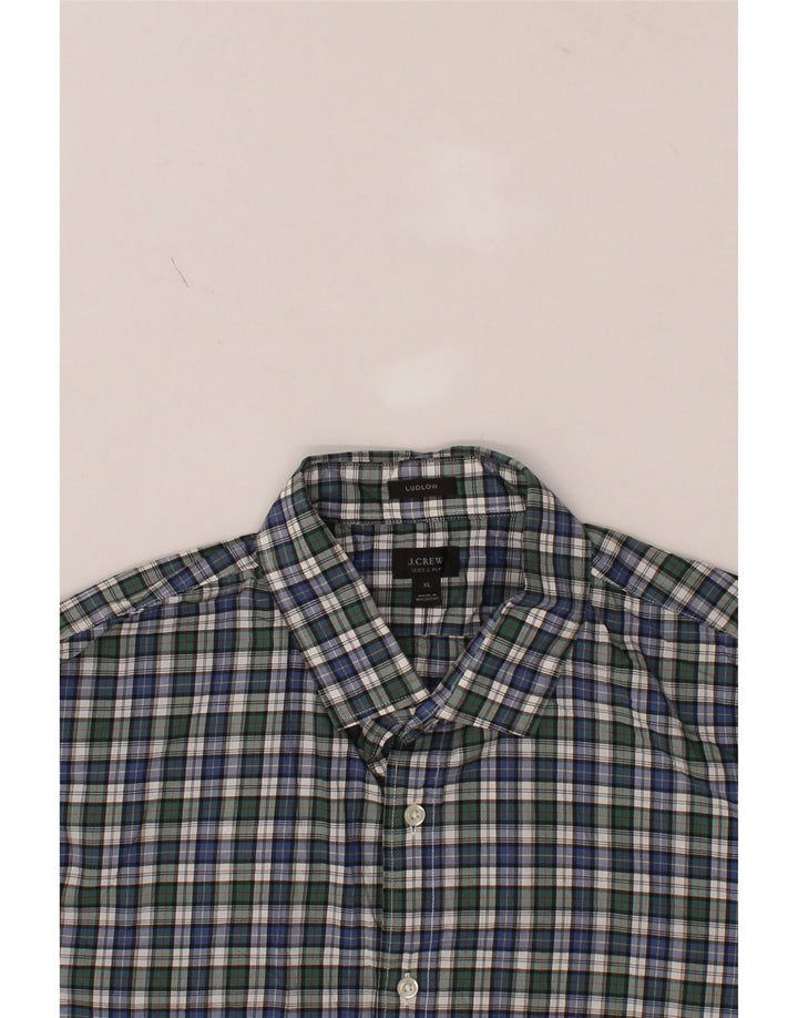 J. CREW Mens Ludlow Shirt XL Blue Check Cotton Vintage J. Crew and Second-Hand J. Crew from Messina Hembry 