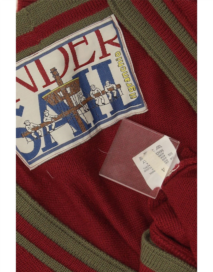 IL GRANCHIO Pulover Cardigan Bărbați Lână Burgundy Mediu