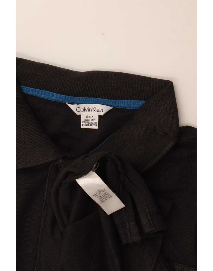 Cămașă polo Calvin Klein pentru bărbați, bumbac negru mic