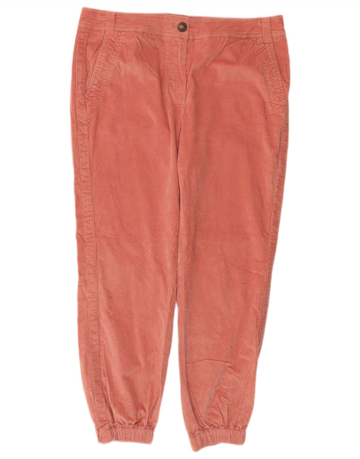 BODEN Pantaloni de jogging crop pentru femei, din velur, UK 14 Large W34 L25 Roz