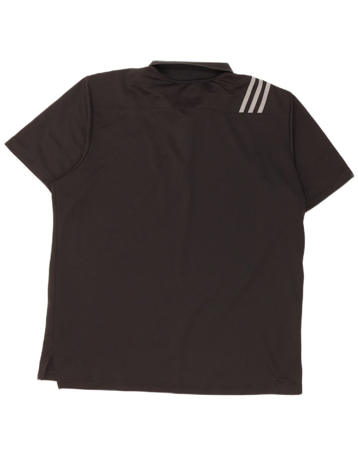 Polo de golf pentru bărbați Adidas, mare, negru, poliester