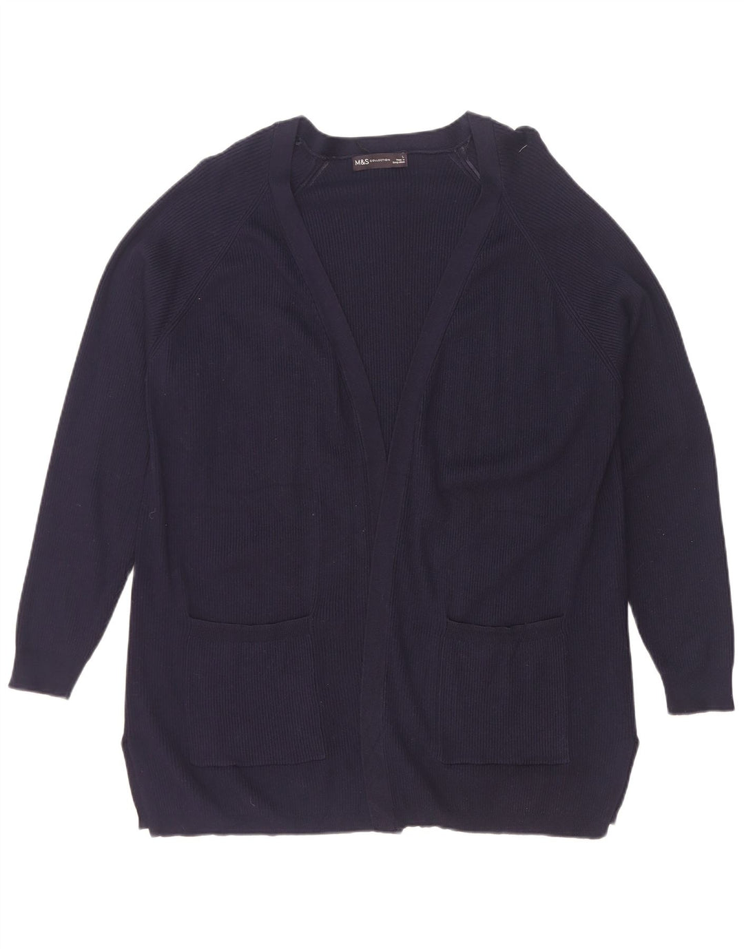 Pulover cardigan deschis pentru femei Marks & Spencer UK 14 mare bleumarin, viscoză