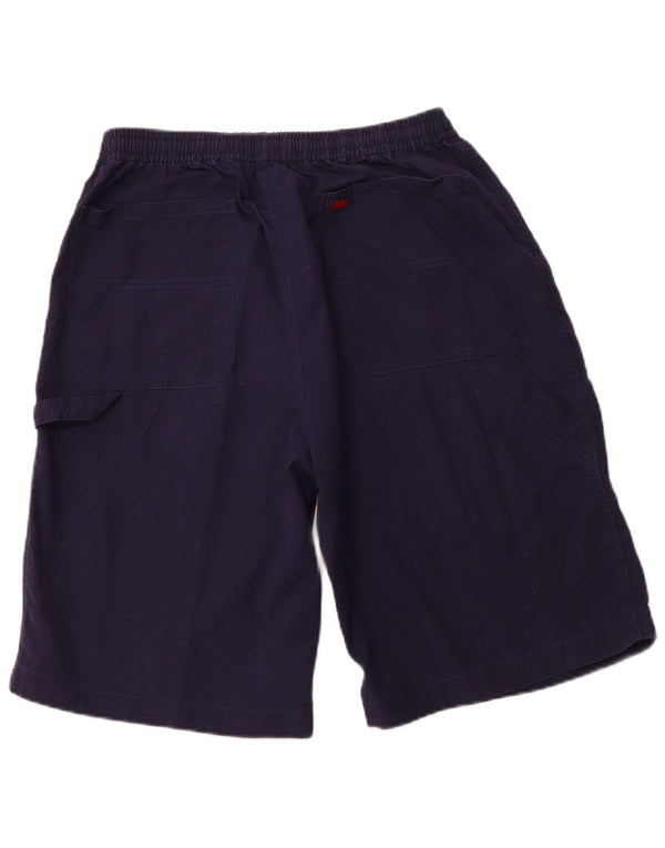 Pantaloni scurți cargo KAPPA pentru femei cu talie înaltă 2XL W32, albastru bleumarin, din bumbac sport