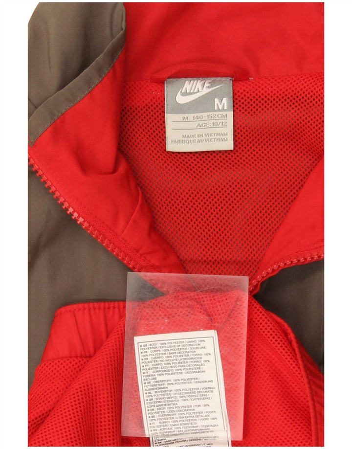 Jachetă de trening cu grafică Nike pentru băieți 10-11 ani, roșu mediu, color block