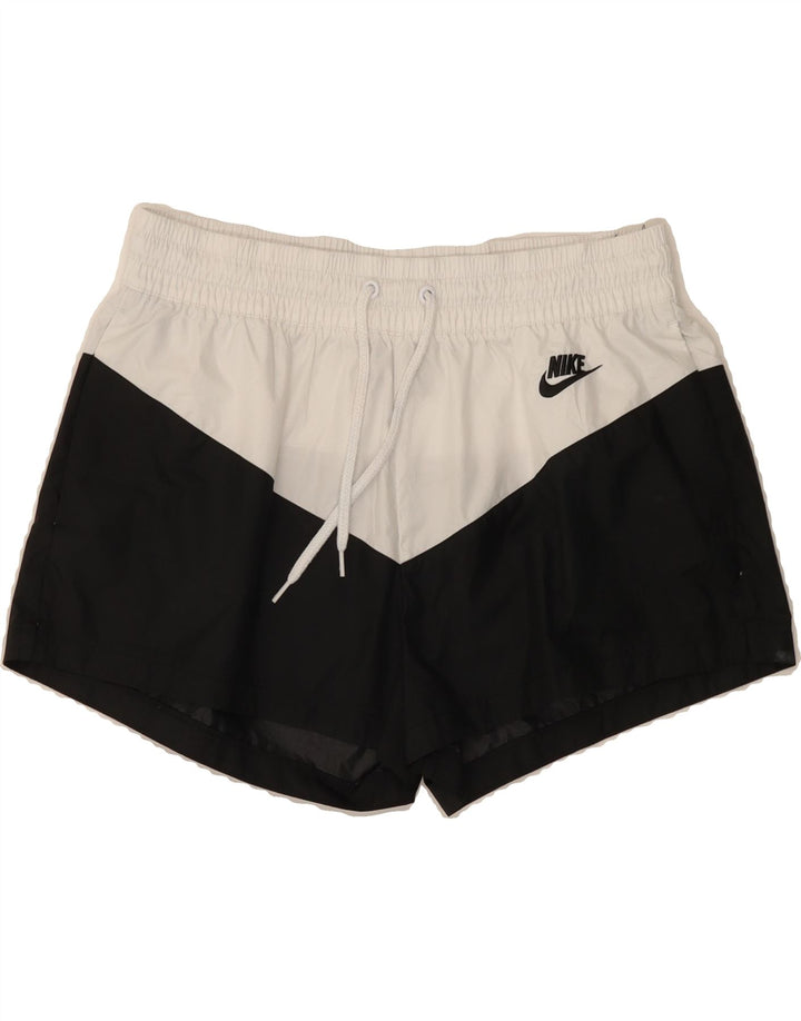 NIKE Womens Sport Shorts UK 12 Medium  Black Colourblock Polyester Vintage Nike and Second-Hand Nike from Messina Hembry 
