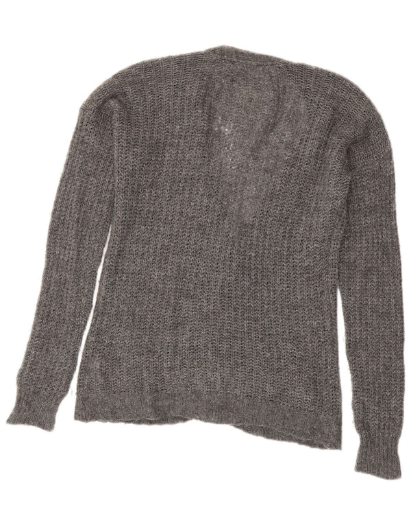 Pulover cardigan pentru femei Hollister UK 14 Medium Gri Lână