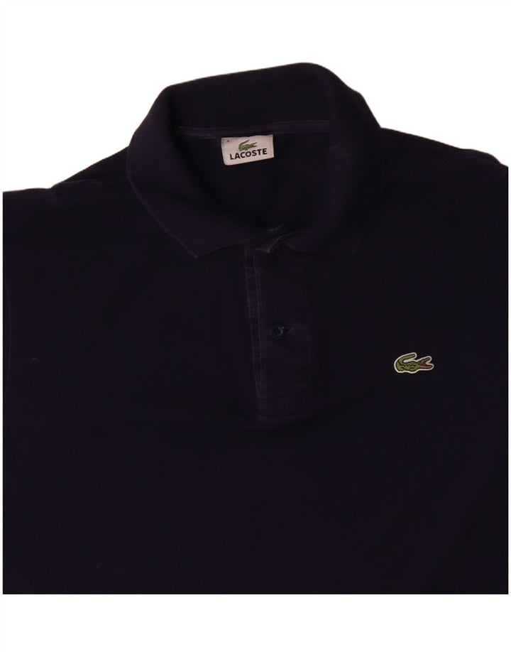 Tricou polo pentru bărbați LACOSTE Mărimea 4 Bumbac albastru bleumarin mediu