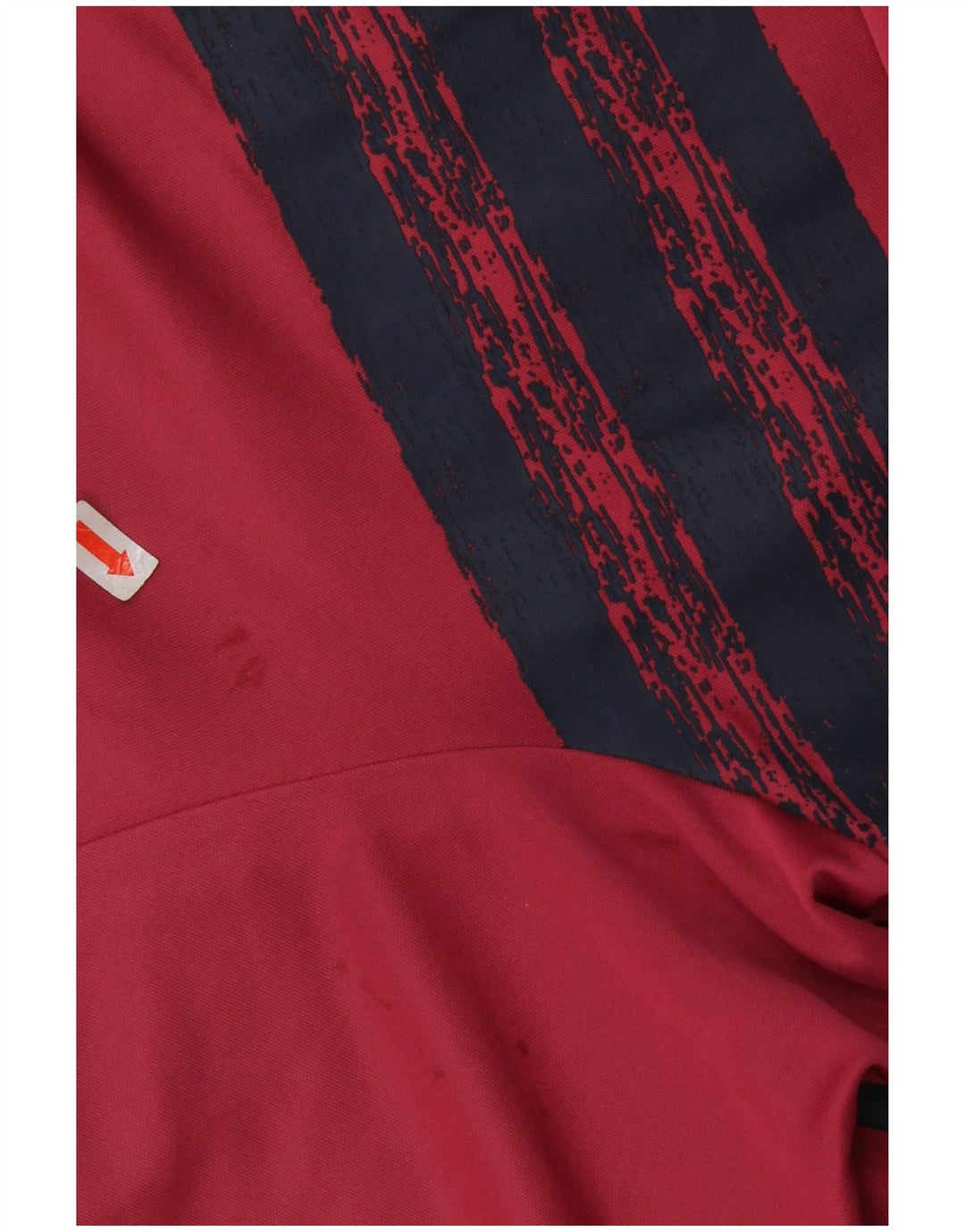 Tricou polo Adidas Primegreen pentru bărbați din poliester cu dungi roșii mari