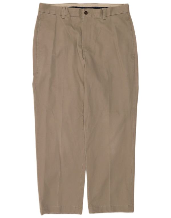 Pantaloni chino drepți pentru bărbați Brooks Brothers Clark W32 L27 bumbac bej