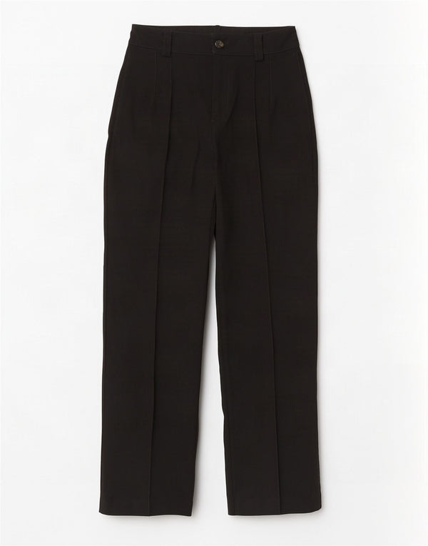 Pantaloni casual conici pentru femei cu talie înaltă Zara Mici L26 L32 Negri