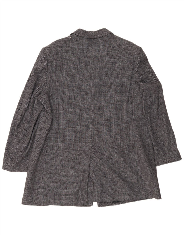 ELENA MIRO Jachetă pentru femei cu 3 nasturi, Marea Britanie 22 2XL, bleumarin, picioare de găină