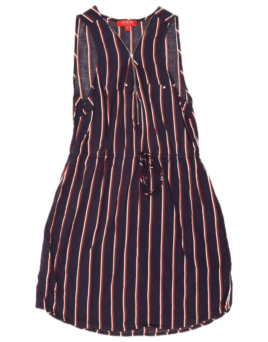 Rochie de bază fără mâneci Guess pentru femei UK 12 Medium bleumarin, viscoză cu dungi