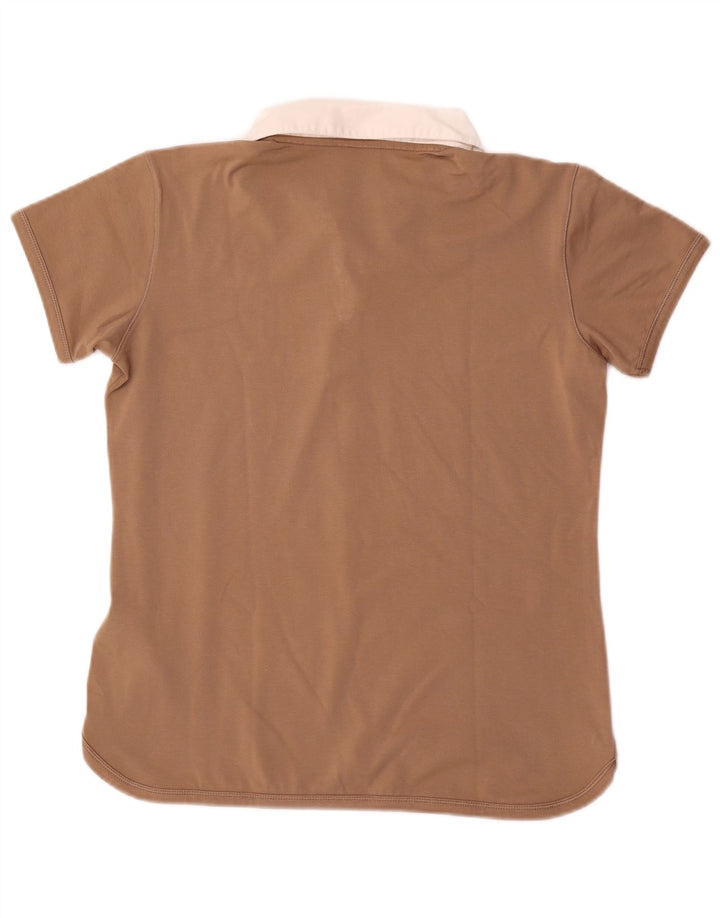 Tricou polo Nike pentru femei Marea Britanie 10/12, bumbac maro mediu