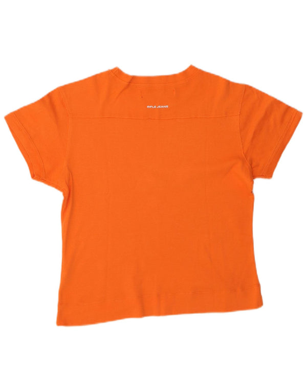 Tricou Crop pentru femei Rifle UK 14 Large Orange